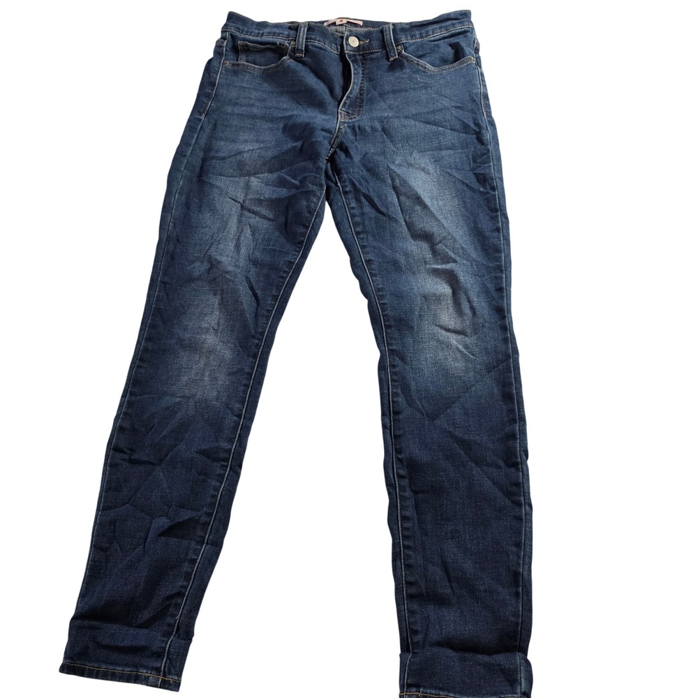 Lucky Brand Ava Mid Rise Skinny Jeans Blue Denim Size 10 30R Medium Wash